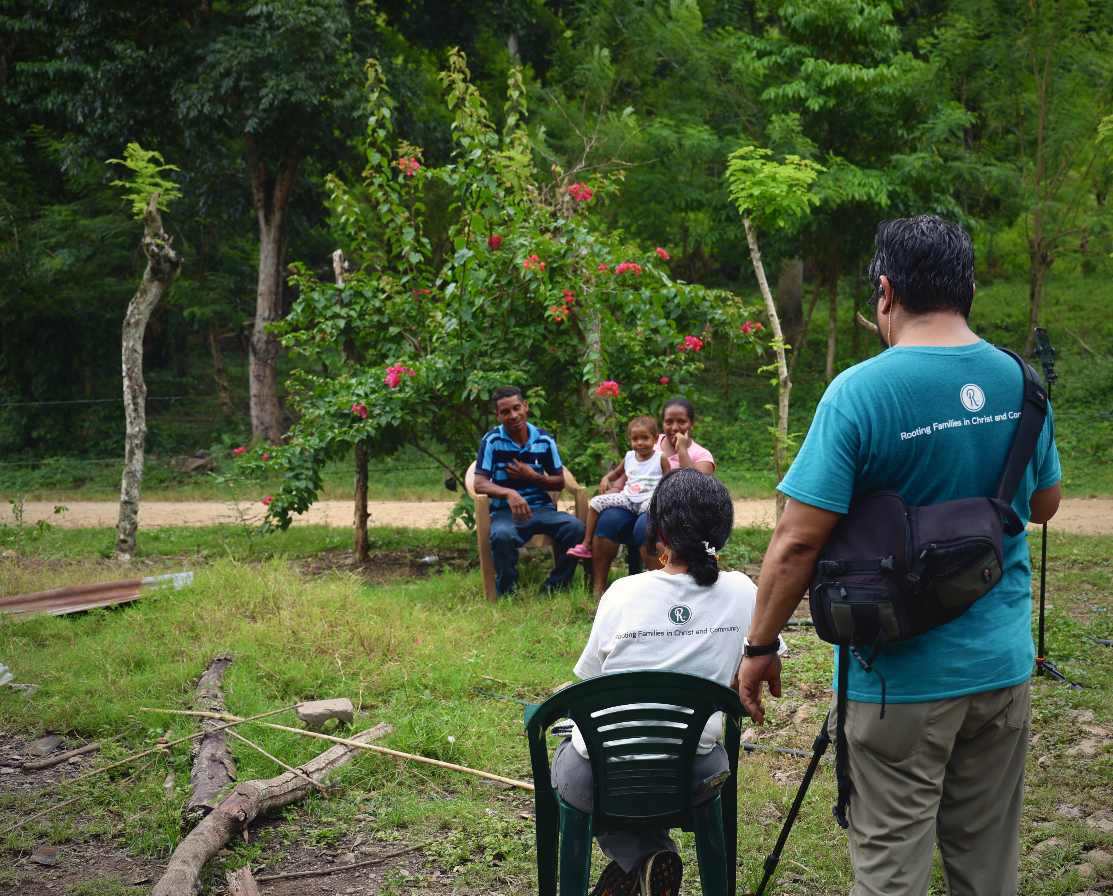 The Rooted crew arrives to meet the family
